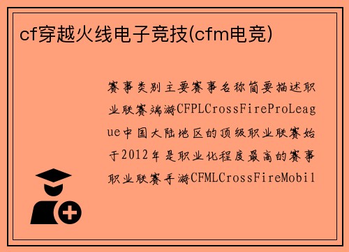 cf穿越火线电子竞技(cfm电竞)